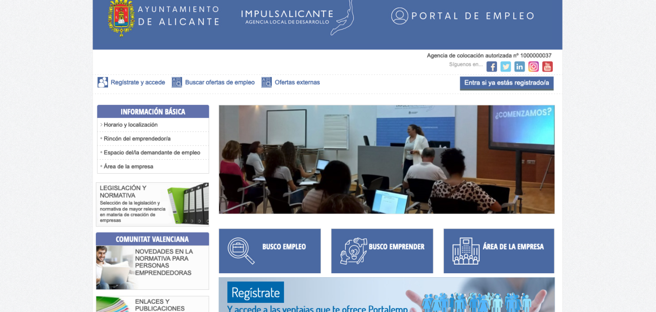 La agencia de desarrollo local Impulsalicante implanta PortalEmp empleo