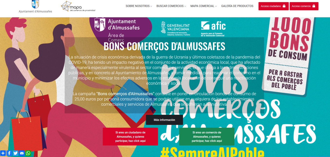 ALMUSSAFES DA COMIENZO A SU CAMPAÑA DE BONOS COMERCIO CON LA AYUDA DE GESCOMERCIO